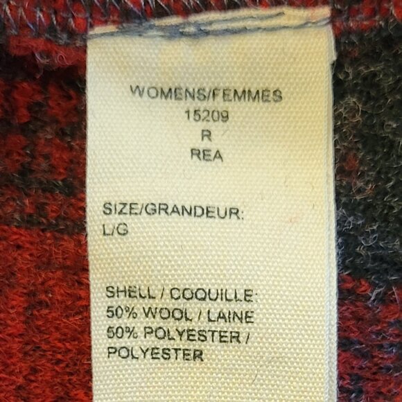 Woolrich Chilly Days Wool Blend Plaid Hooded Barn Coat Jacket Size Large New - Picture 14 of 14